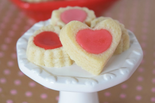 Heart Shaped Valentine's Day Shortbread Tea Cookies