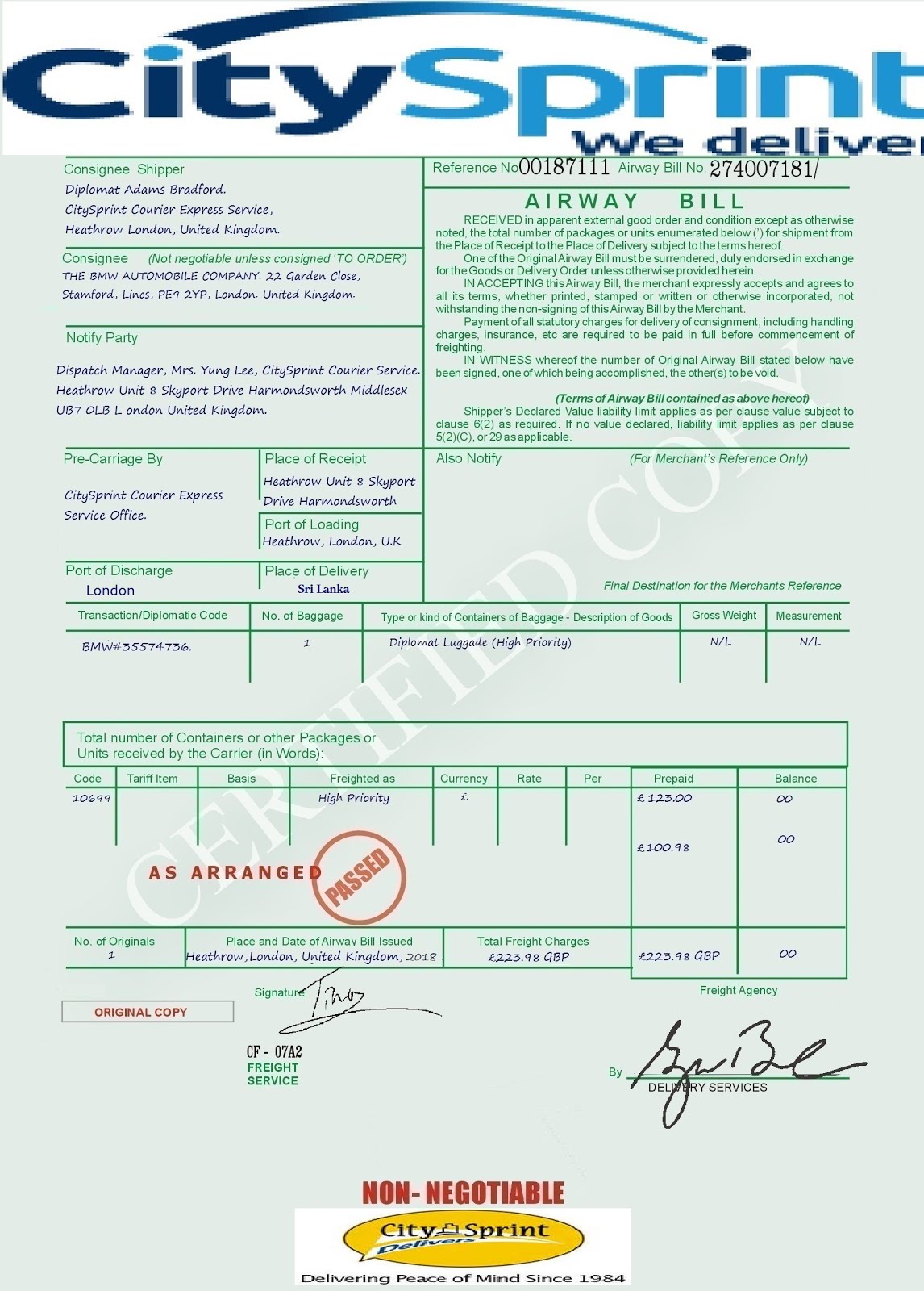 Email Frauds Arrival Details Of Your Won Funds From Bmw 30th Anniversary 2018 To Your Country