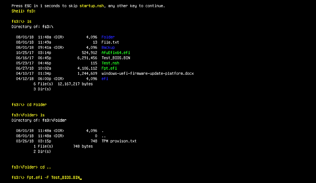 JASON_YY 的工作筆記 UEFI Shell 的基本操作 Basic Instructions for Using UEFI Shell