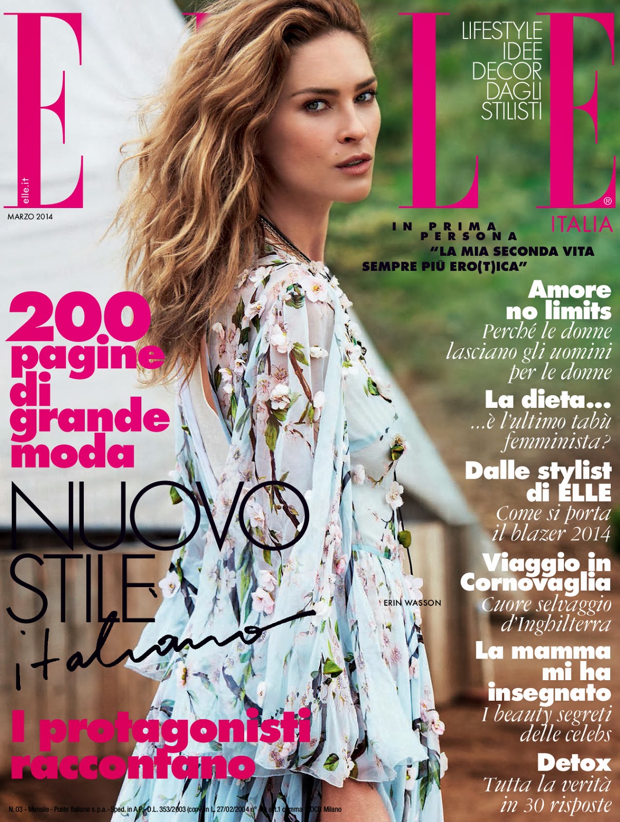 Duchess Dior: Erin Wasson by Matt Jones for ELLE Italy March 2014