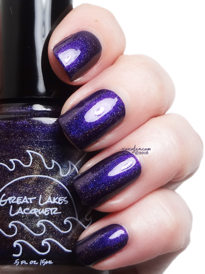 xoxoJen's swatch of Great Lakes Lacquer M-O-O-N, That Spells Purple