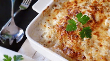 Lasaña de pollo con verduras sin bechamel