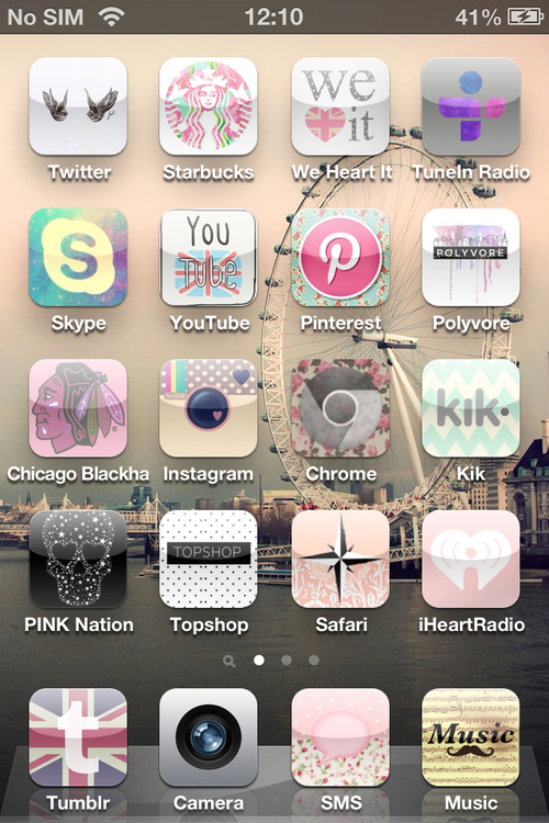 Cute Iphone Themes homeScreen