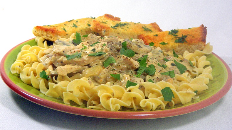 52 Ways to Cook: Chicken Mushroom Stroganoff over Egg Noodles