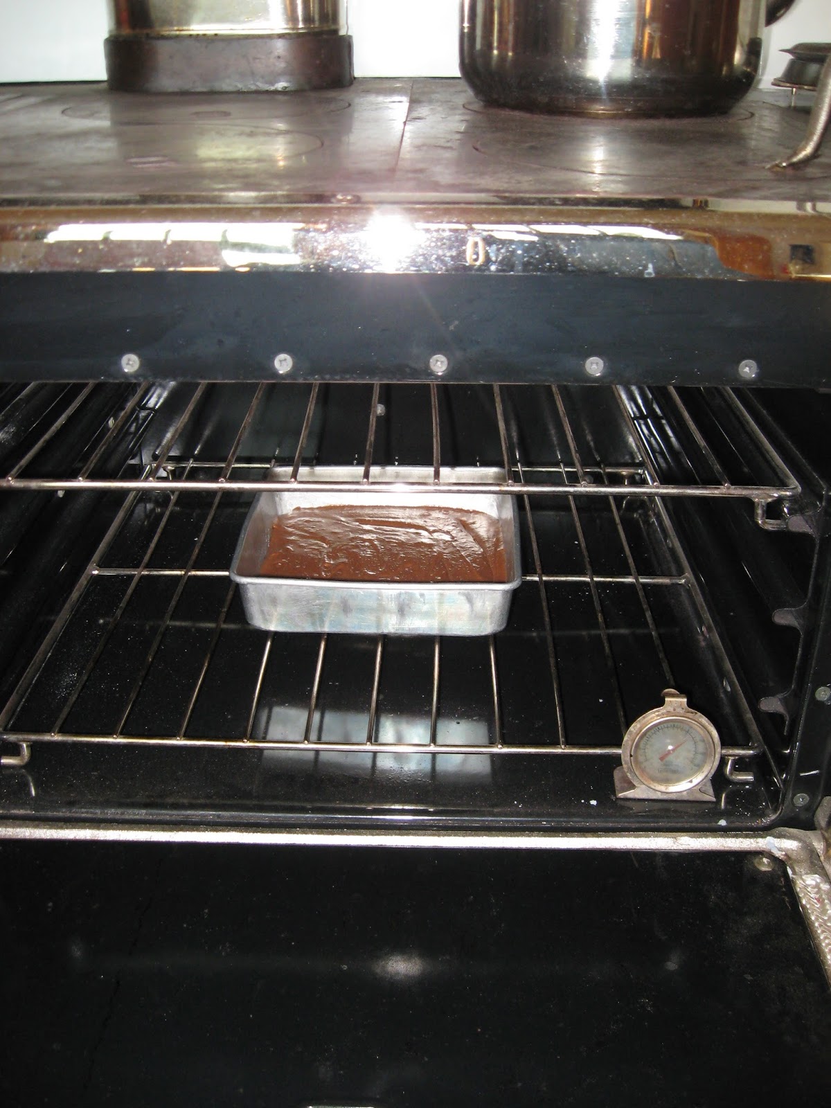 Wood Cookstove Cooking Duck Egg Brownies Baked in the Woodburning