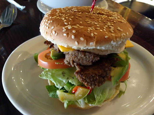 Cowboy burger at Thai Vegan in Albuquerque