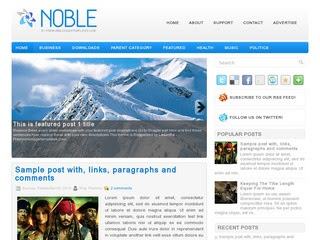 Noble blogger template