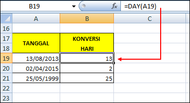 Latihan Soal Excel Penggunaan Fungsi Day Month Year Dan Date Disertai Contoh Dan Soal Latihan