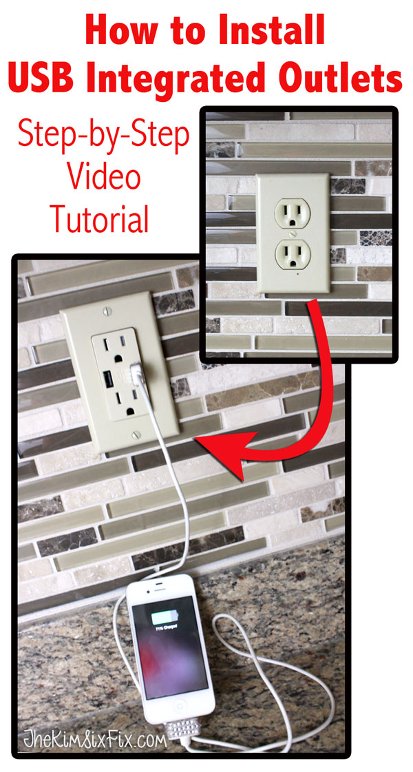How to replace standard wall outlets with USB charging outlets. A great way to charge USB devices without giving up an outlet. 