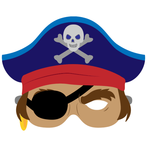 Máscara de pirata para imprimir