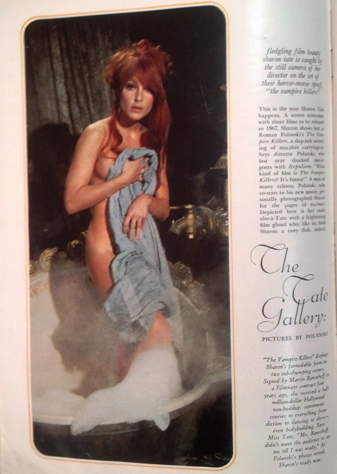 This is the issue of Playboy where Sharon appears "semi nude" (i....