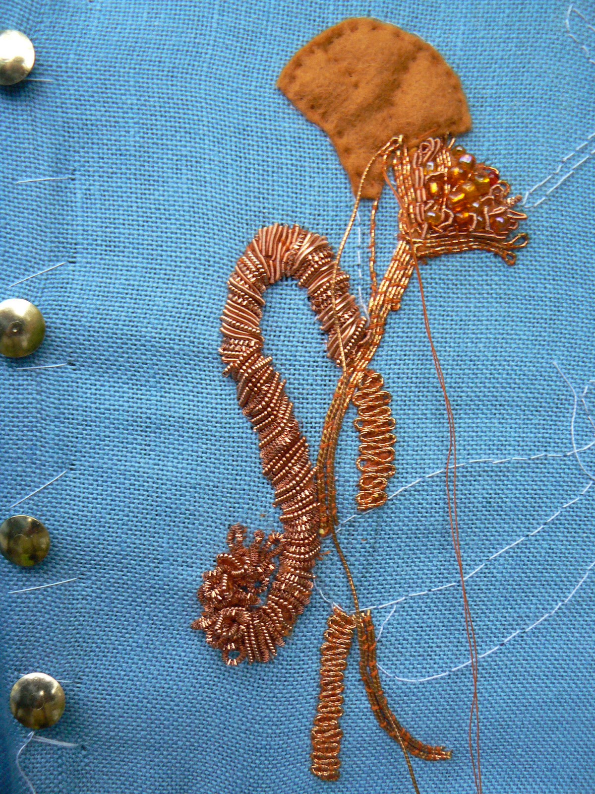 Dreamtimemakes crafting life goldwork embroidery  flowers nearly