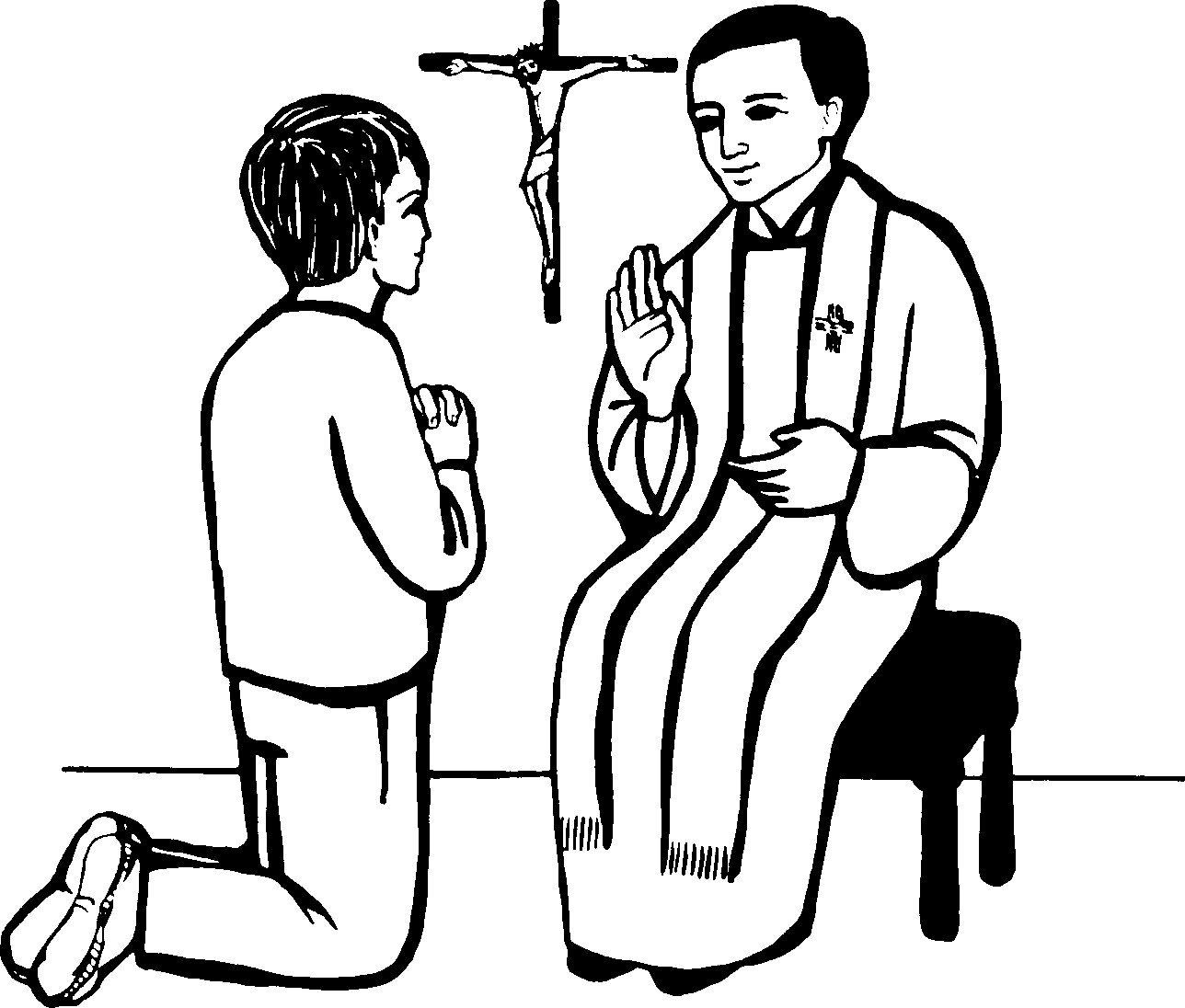 sacrament of confession coloring pages - photo #34