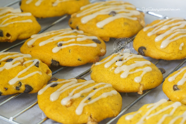 Soft Pumpkin Cookies with Vanilla Glaze