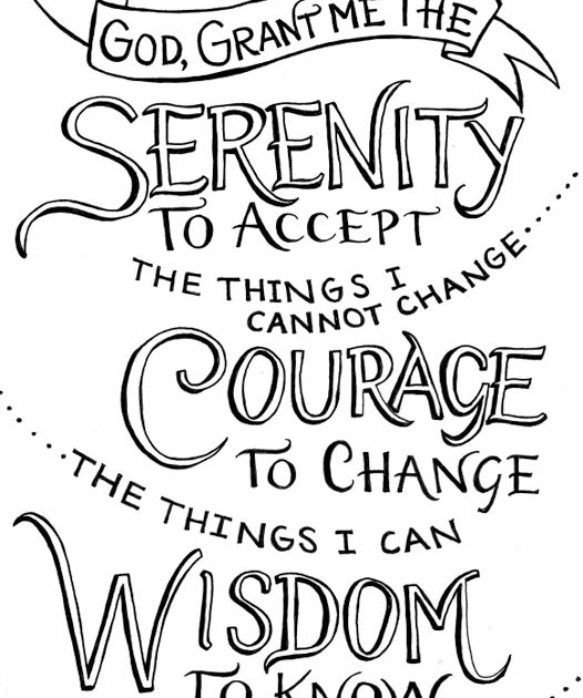 Forms Of Letters Serenity Prayer