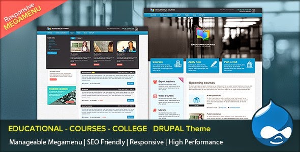 Best New Premium Drupal Theme 2015 Educational Drupal Theme