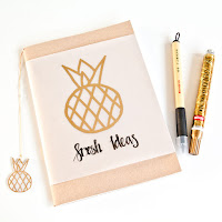 Gold Leafing Pen drawings to spice up a notebook cover