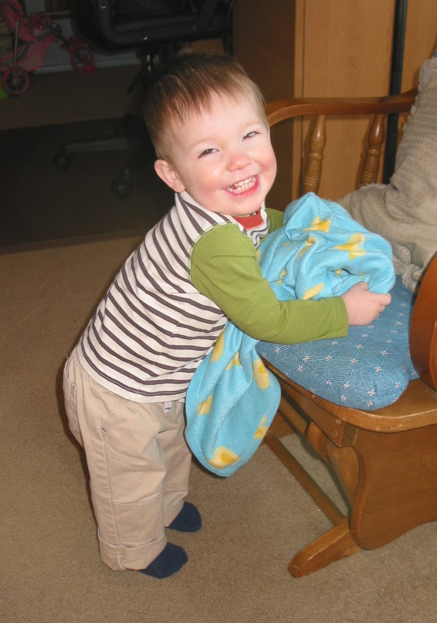 Light at Home My Boy and His Blanket