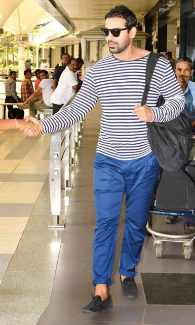 John Abraham spotted at airport with Fans