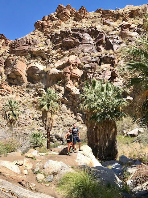 Indian Canyon hiking Palm Springs, Murray Trail to Seven Sisters Waterfalls at Indian Springs