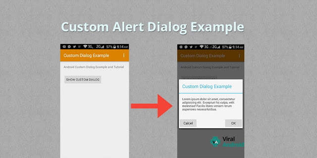 Android Custom Alert Dialog Example
