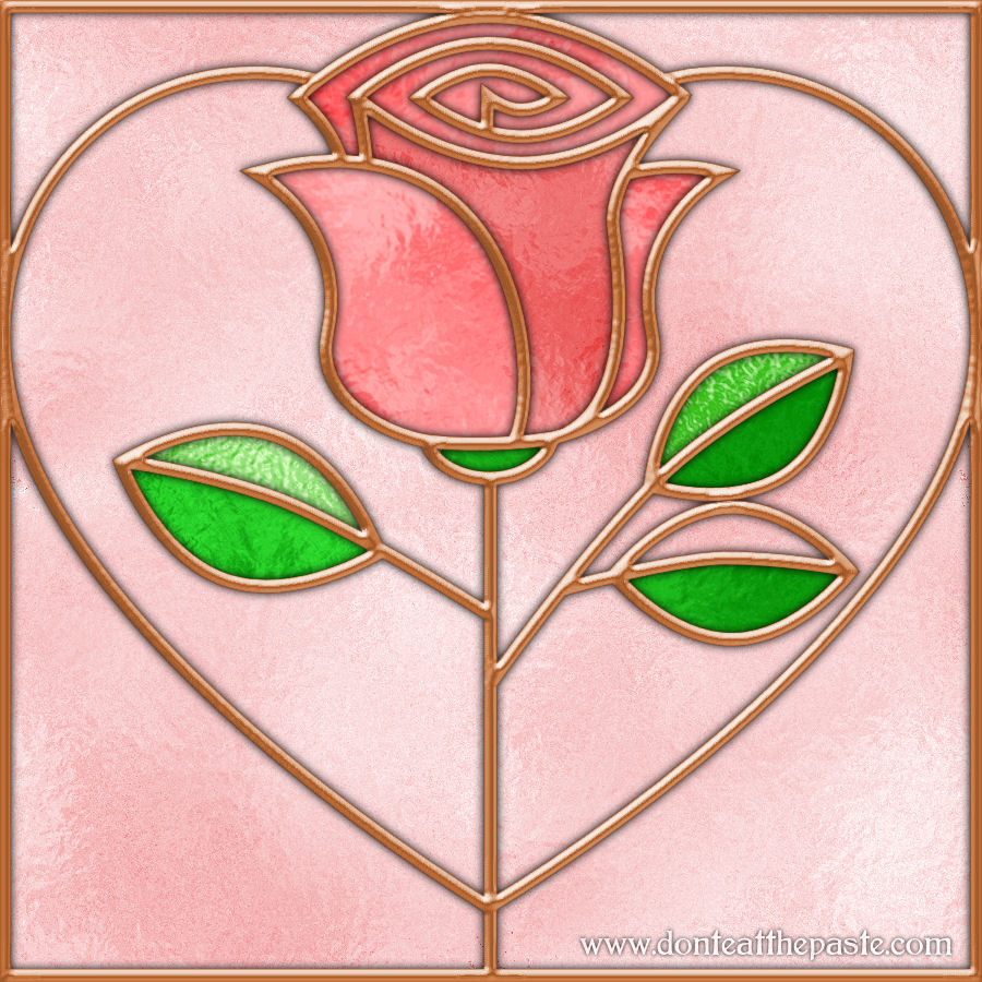Stained Glass Rose art