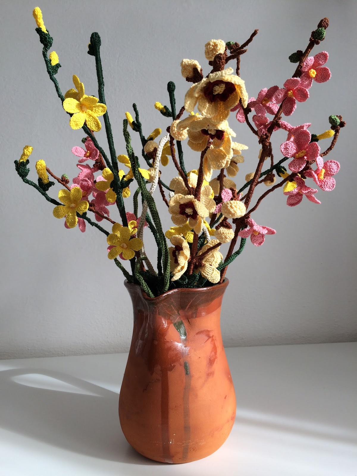 Il Blog Di Sam Composizione Di Fiori Invernali All Uncinetto