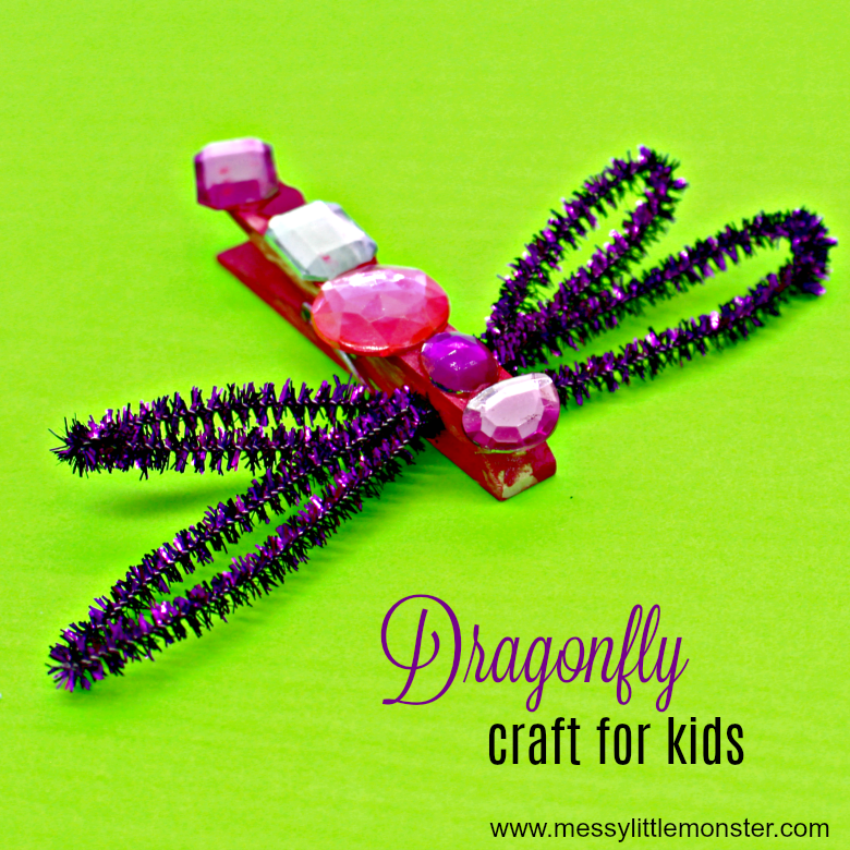 Clothespin Dragonfly Craft Messy Little Monster