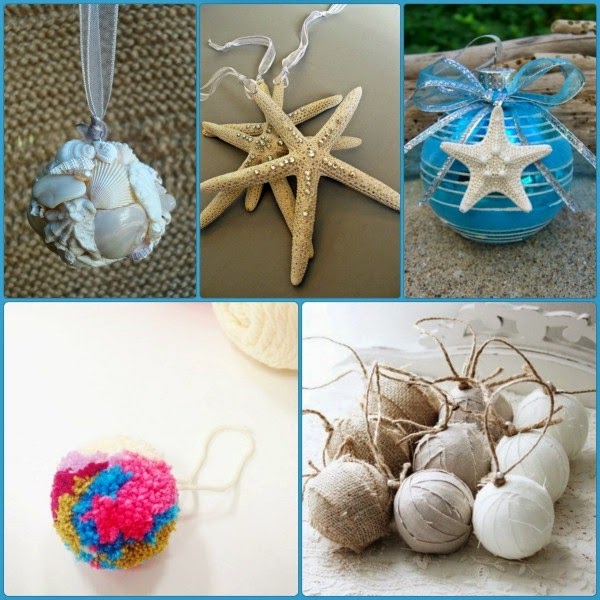 Christmas tree decoration with a maritime theme of shells and other ideas