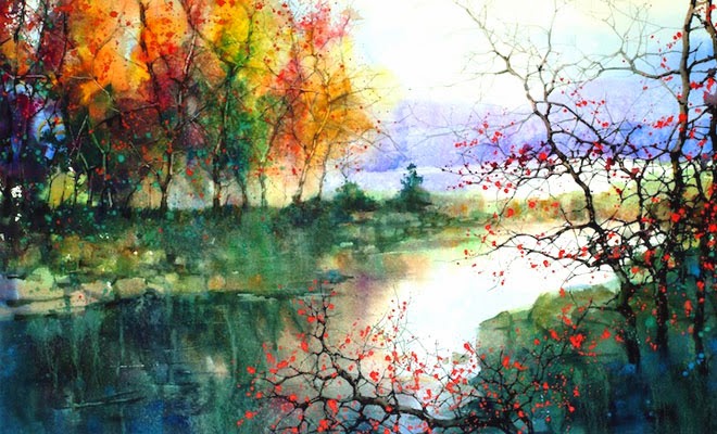 Beautiful Watercolor Landscape Paintings by ZL Feng