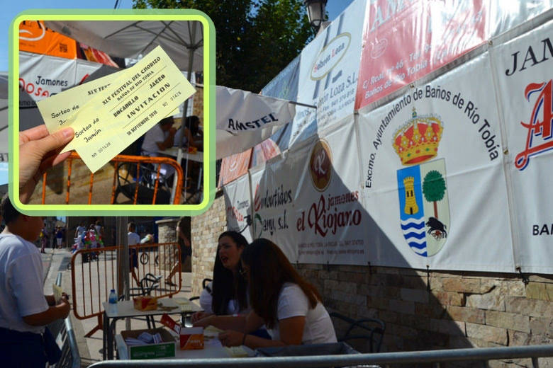 Festival del Chorizo Baños de Río Tobía リオハののチョリソ祭りのチケット売り場