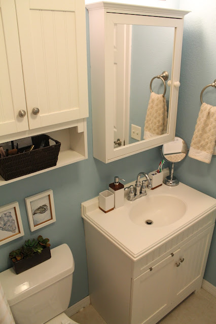 Master Bathroom Make Over! From Brown to Bright.
