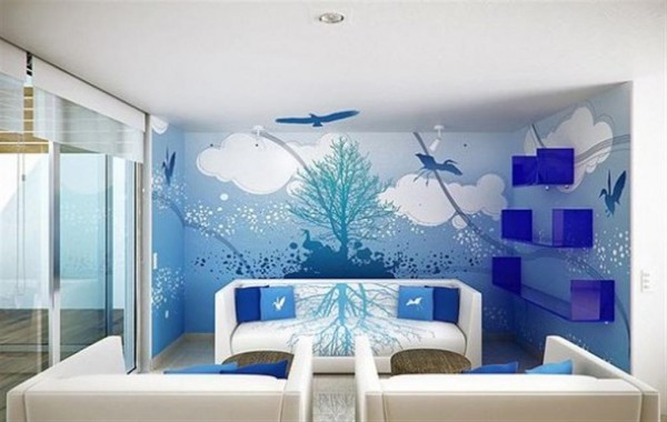 Desain Ruang Tamu Biru Langit Rumah 2016 Desain Ruang Tamu Biru Langit