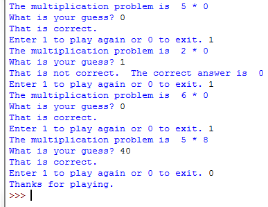 Python Intermediate #3 - Random Multiplication Practice using randint