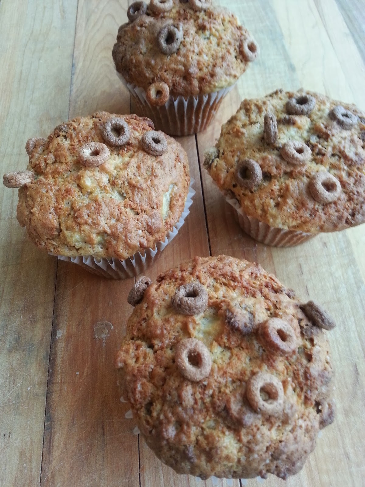 Les douceurs de genny: MUFFINS AUX CHEERIOS CACAO ET BANANES