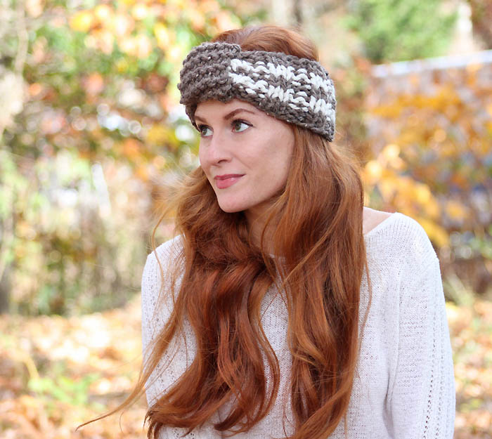 Easy Stripe Headband [knitting pattern] - Gina Michele