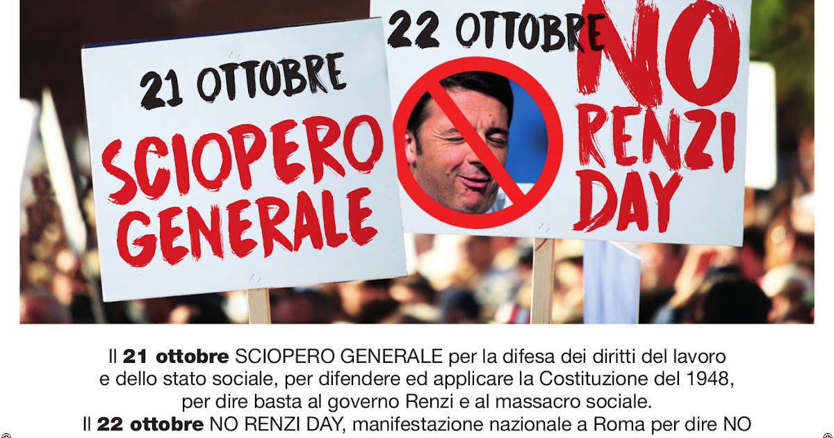 Risultati immagini per 22 ottobre no renzi day