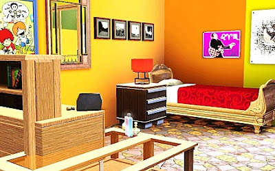 diseño dormitorio adolescente amarillo