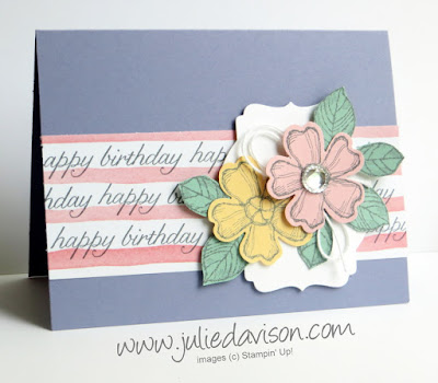 Stampin' Up! Birthday Blossoms Stamp of the Month Club Card Kit by Julie Davison #stampinup www.juliedavison.com