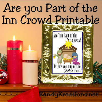 Are you part of the Inn Crowd this Christmas? If so, print and share this fun free printable that would make a beautiful Christmas gift or decoration for your Christmas mantel.