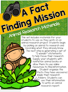 Third Grade Thinkers: Animal Research Folder: A Fact Finding Mission