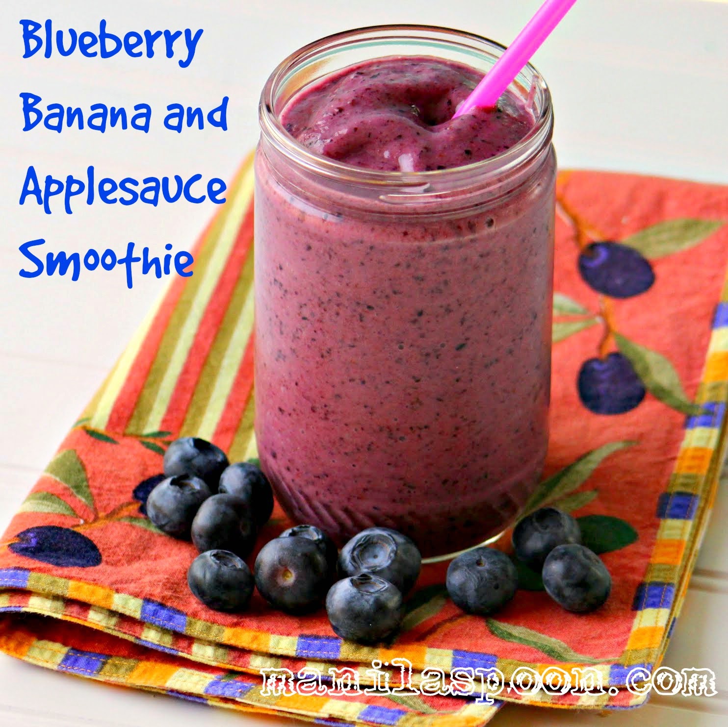 Blueberry Banana and Applesauce Smoothie