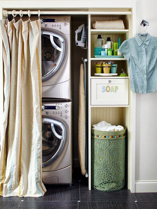 New Home Interior Design: Laundry Room Storage Solutions