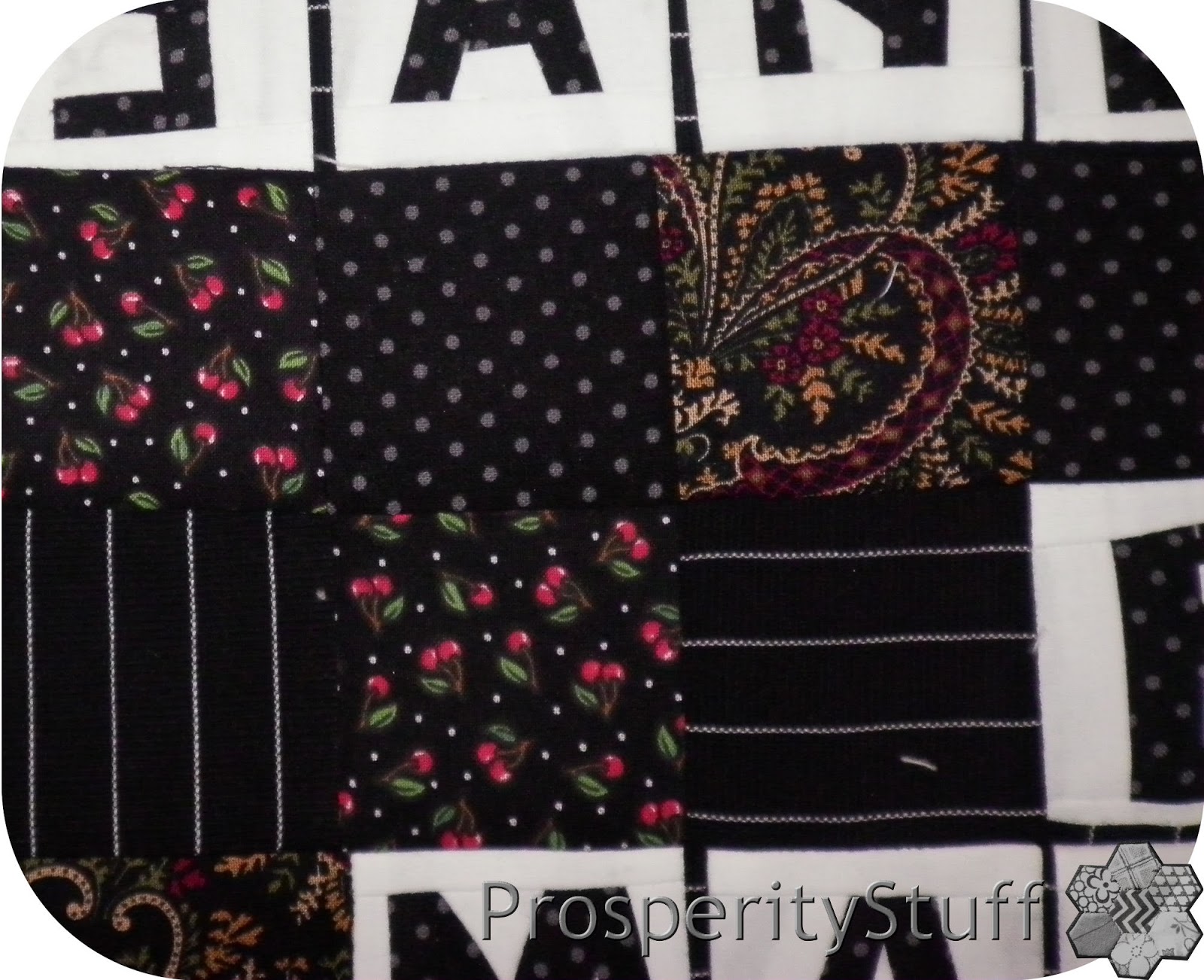 ProsperityStuff Quilts Crossword Puzzle Quilt still in the works