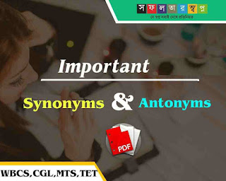 Important Synonyms and Antonyms List PDF Download for WBCS,CGL,MTS,SSC,PSC