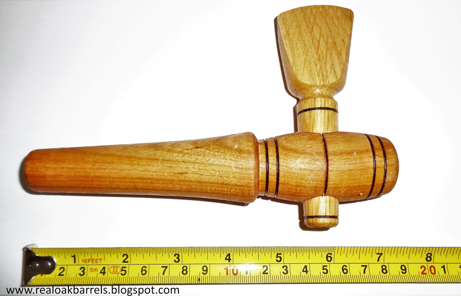 Real Oak Barrels Barrel tap,New Solid Hardwood Tap Spigot for Wooden