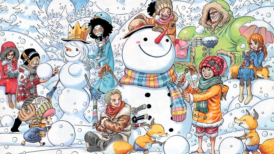 Piece, Straw Hat Pirates, Holiday, Snowman, One, 4K, #6.138