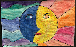 children moon sun paintings spring childrens grade stopping thanks