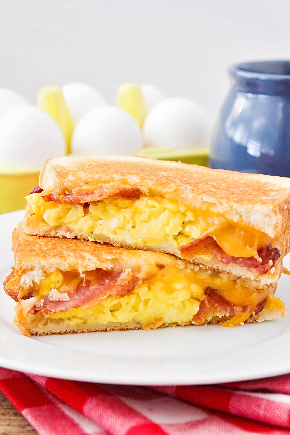 Bacon and Egg Grilled Cheese Sandwiches - The Baker Upstairs