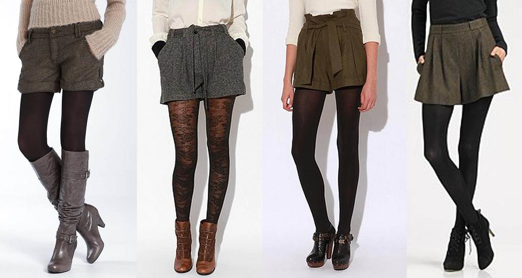 Wearing Shorts over tights trend